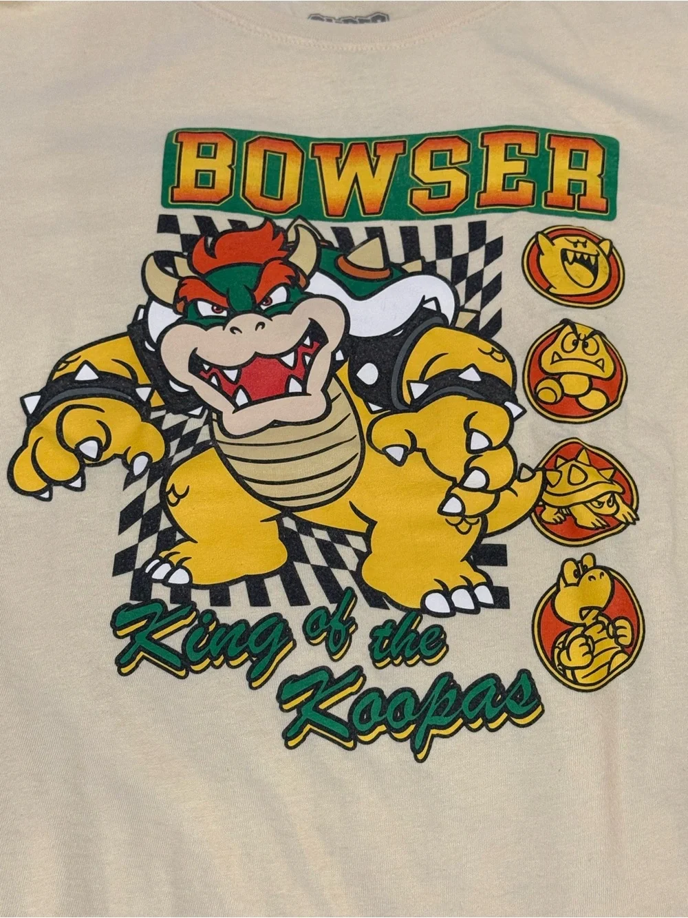 Nintendo Bowser Graphic Tee - Beige, Yellow, Green